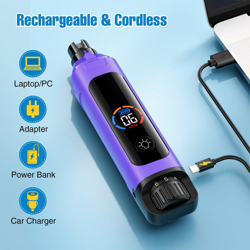 6-Speed Trimmers, 2 Dog Nail Grinder, Quiet Electric Dog Nail Dog Nail Clippers with File for Small Medium Large Dogs