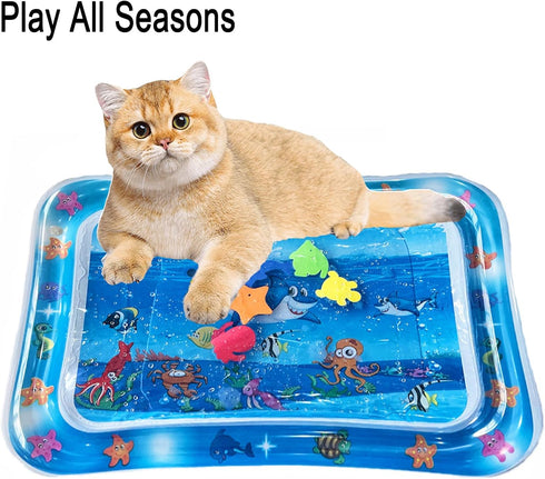 ZHAKKE 27.16 19.68 Thickened Cat Water Bed Sensory Playmat x in Square Sensor Cat Cooling Mat for Pets Playing Sleeping