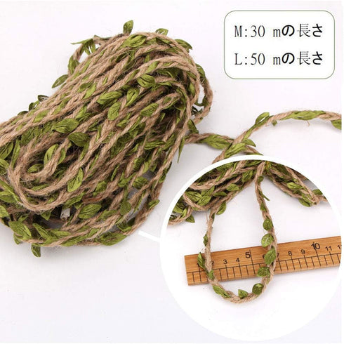 Hemp Rope for Cat Scratch Post Tree Replacement - Cat Scratcher Accessories with Artificial Leaves/Home Vine Ribbon Decoration for Art & Crafts by PAPIEEED