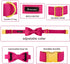 Maca Bates Dog Collar with Adjustable Rose Red Bow Tie, Solid Colors Breakaway Girly Pink Collars for Small, Medium,