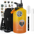 One Gallon Insulated Water Bottle with DIY Stickers, Triple Wall Vacuum Cold for 48 Hrs, 128oz Stainless Steel Jug