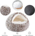 NOYAL Dog Bed Round Hooded Plush Cat Cave, Anti-Anxiety Fluffy Bed for Small Medium Dogs and Cats