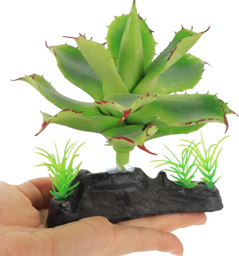 STOBAZA Fake Plants for Reptile Terrarium Spider Box with Artificial Rose Plant Decoration for Scorpion Lizard Habitat