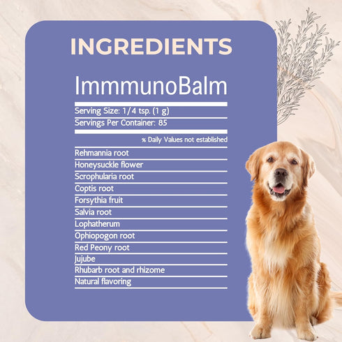 Gold Standard Herbs ImmunoBalm Inflammation (85 Itch and Relief for Dogs by , All Natural Granular Herbal Powder gram)