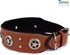 Genuine Leather Dog Collar | Saddle Grade, Full Grain, Heavy Duty for Medium, Large, XL Breeds (L, Tan)