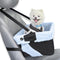 Dog Car Seat for Small Dogs - Blue Booster Seat, Washable, Adjustable, Collapsible Pet Travel Carrier Bed
