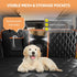 Mlivrom Scratchproof Dog Car Seat Cover For Back Seat, Waterproof Back Seat Pet Cover For Dogs With Mesh Window,Storage