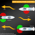 4'' 12V Sailboat (1 1Green, PSEQT Boat Navigation Lights Red Green LED Marine Bow Stern Port Starboard Signal Sailing