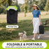 TStopsrealm Foldable Portable Pet Playpen with Feeding Bowls, Indoor Outdoor Pet Tent for Dogs Cats Rabbits Chickens