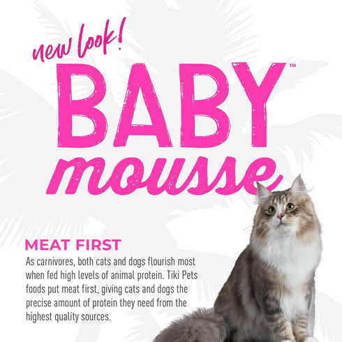 Tiki Cat Baby Wet Cat Food, Chicken and Chicken Liver, Grain-Free, 2.4 oz. Pouch (Pack of 12)