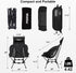 Wildhiker Compact High Back Camping Chair - Foldable with Dual Sitting Modes, Pillow, Arm Pads and Side Pockets