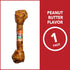 Pet Factory American Beefhide 12" Knotted Bone Dog Chew Treat, Peanut Butter Flavor, 1 Count/1 Pack