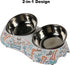 M&BGWPP Melamine Plastic Dog Food Bowl, Non Skid Base, 2-in-1 Removable Stainless Steel Pet Feeder Bowls for Dogs