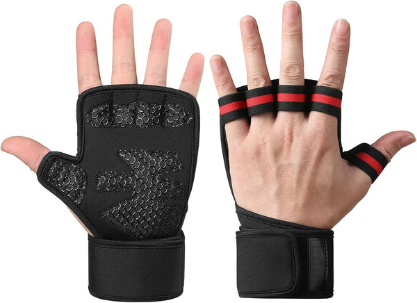 SUJAYU Weight Lifting Gloves Workout Gloves for Men Women, Wrist Wraps Wrist Straps