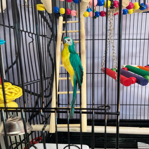 2pcs Bird Wooden Ladder, Wooden Ladder for Bird Cage Parrot Climbing Toy (5 & 7 Step)