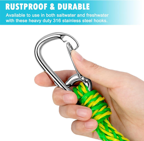 Obcursco Kayak Tow Line - 20FT Drift Sock Anchor Rope for Fishing Boat, Buoy Float Docks