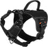 ICEFANG GN8 Tactical Dog Harness with 4X Metal Buckles, Reflective No-Pull K9 Vest for Small Dogs (Black, Small)