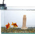 Leaning Tower of Pisa Model, Italy Ornament, Aquarium Landscape Ornament, Fish Tank Cave Architecture Building Models,