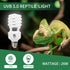 LUCKY HERP 5.0 26W Compact Fluorescent UVA UVB Light Tropical Terrarium Lamp for Reptiles