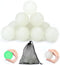 Liliful 10 Pcs Glow in The Dark Dog Toys - 2.4 Inch Rubber Fetch Balls with Net Bag for Small Dogs.