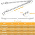 PETTOM 2 Way Dog Lead, Metal Chain Double Pet Clip Leash Coupler, 360° Swivel, No Tangle, S 3.0mm*50cm, Silver