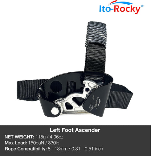 Foot Ascender Riser, Rope Climbing Equipment for SRT Climbing & Tree Arborist Climbing Device