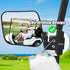 Roykaw Golf Cart No Drilling Folding Side Rear View Mirror - Compatible with LED Turn Signal Light, Universal
