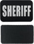 Sheriff Patch 3×2 inches PVC Patch with Hook Fastener Back for Hats, Caps, Vest, Bags, Backpacks (All Black and White)