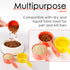 SUPERDESIGN ½ Cup Dog Food Scoop, Cat Food Scoop, Ice Scoop, Plastic Measuring Cup for Canisters and Freezer