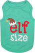 Parisian Pet Dog Tshirt, Embroidered “Elf Size” Dog Shirt, Lightweight Cotton, Machine Washable