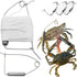 30ft Airfly Blue Crab Throw Line Kit - Cotton Hand Line with Heavy Sinker - Chicken Necking Drop Line for Pier, Dock