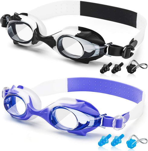 Kids Swim Goggles - Anti-Fog, Waterproof Swimming Glasses for Children and Early Teens (Ages 3 to 15)