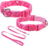 Small Dog Collar and Leash Set - Adjustable Pet Collar for XS, S, M Breeds, 5FT Nylon Dog Leash with Hearts