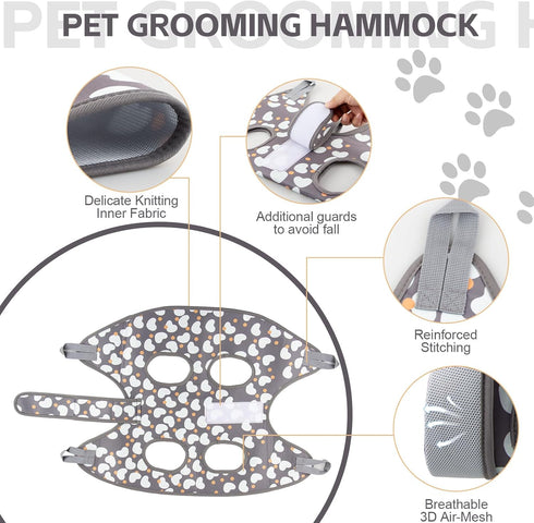 Hammock Trimmers, Trimming, ATESON Dog Grooming for Medium/Large Dogs with Nail Clippers/Nail Dog Grooming Harness