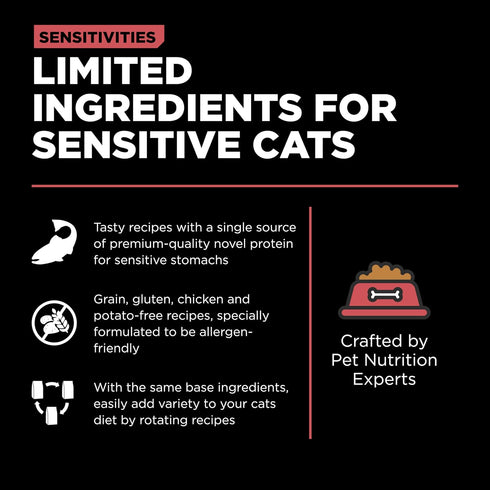 GO! SOLUTIONS Sensitivities Limited Ingredients Dry Cat Food - Salmon Recipe, 3 lbs