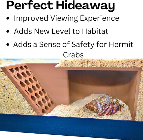 Hermit Crab Underground Cave | Hermit Crab Climbing Enrichment Tank Decor Hide | Hermit Crab Hideaway Decoration