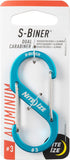 Nite Ize Size-3 S-Biner Dual Carabiner, Aluminum, Blue Color