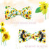 Spring Dog Collar - Sunflower Bowtie Pet Collar, Adjustable for Small Dogs