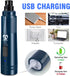 Casfuy Dog Nail Grinder with LED Light, Upgraded 2-Speed Electric Trimmer for Small Medium Large Dogs, Dark Blue