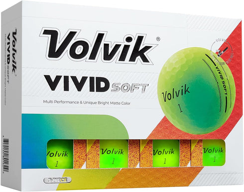 Volvik Vivid Soft Golf Balls (One Dozen) (Green)