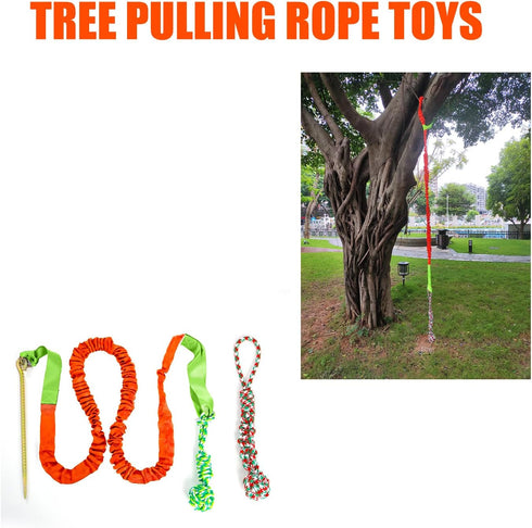 Outdoor Dog Toy with Stake - Interactive Tug of War Ball for Large Breed Aggressive Chewers