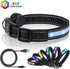 Light Up Dog Collars - Safety LED Dog Collars USB Rechargeable - 7 Changing Colors Glow in The Dark - Adjustable for