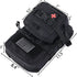 Tactical Mini Molle Hydration Pack - Hydration Carrier with IFAK Pouch, US Flag & Med Patch (Black)