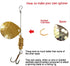 SUPERFINDINGS 300pcs Fishing Spinner Clevis, U-Shaped Brass Links for Lure Making Fishing Accessories