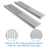 CWXZSTM Pet Steel Combs for Dog and Cat, Dematting Comb with Rounded Teeth and Non-Slip Grip Handle, 6.5IN/7.4IN