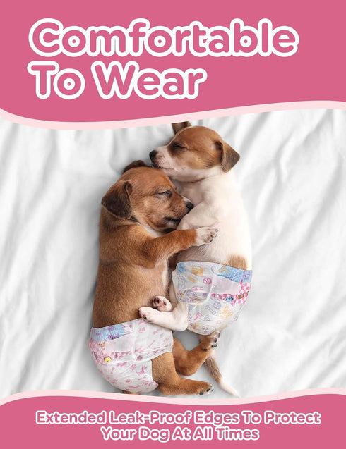 Breed-48PCS, Dono Dog Diapers Female Large Disposable Female Dog Period Diaper for Heat with Wetness Indicator, Super