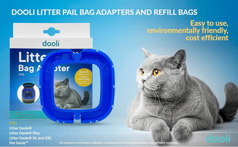 Cat Litter Pail Bag Adapter, Fits Litter Genie, Litter Genie Plus, Litter Genie XL, and XXL
