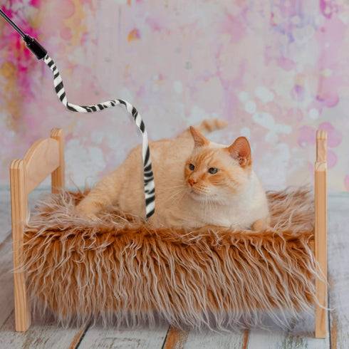 Sumind 3 Pieces Jungle Cat Wand Teaser Charmer Interactive Fun Toys for Kittens, 3 Styles (Classic Color)