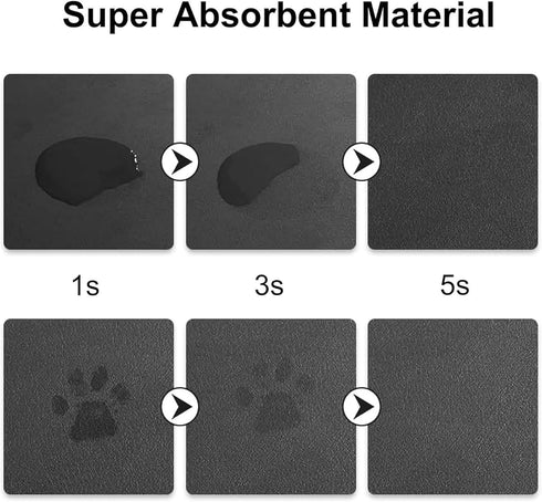 FNAMIQONRE Dog Food Mat Waterproof Anti-Slip Dog Bowl Mats for Food and Water Colorful Tuna Pet Feeding Mat Absorbent