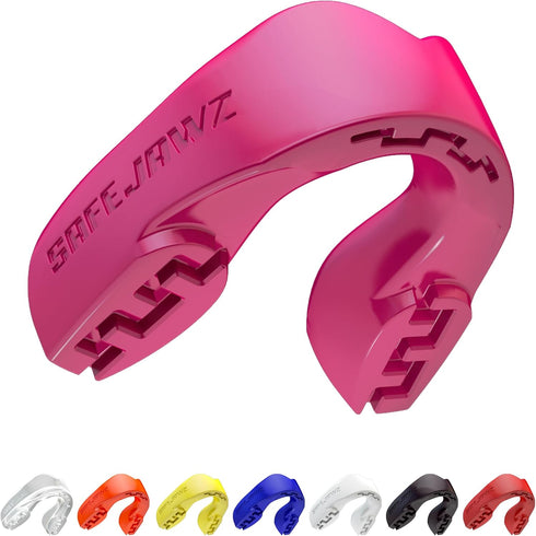 SAFEJAWZ Sports Mouthguard Slim Fit - Adult and Junior Mouth Guard with Case for Boxing, Basketball, Lacrosse,